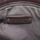 Bottega Veneta INTRECCIATO Shoulder Bag Leather Brown Auth 209481V-17