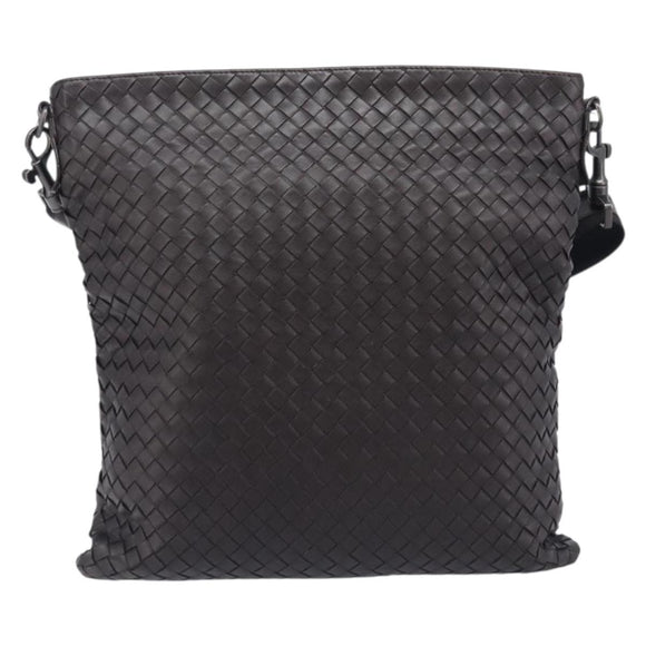 Bottega Veneta INTRECCIATO Shoulder Bag Leather Brown Auth 209481V