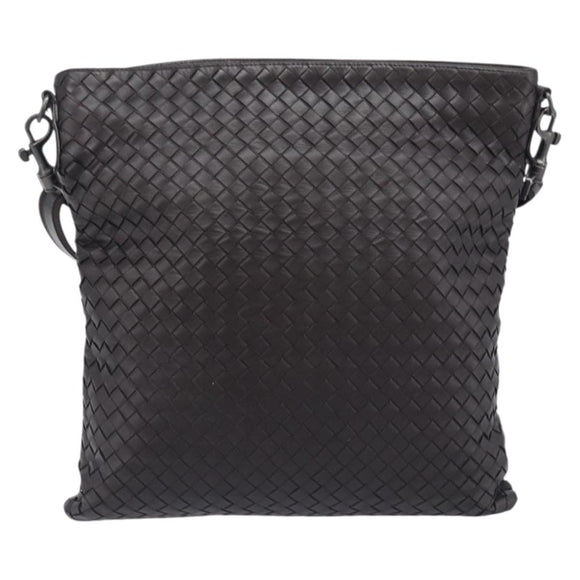 Bottega Veneta INTRECCIATO Shoulder Bag Leather Brown Auth 209481V