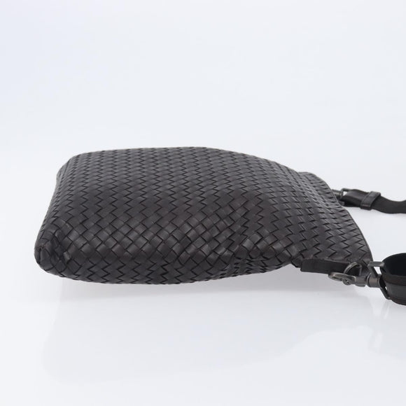 Bottega Veneta INTRECCIATO Shoulder Bag Leather Brown Auth 209481V