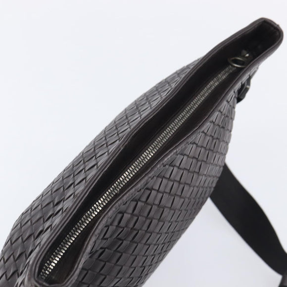 Bottega Veneta INTRECCIATO Shoulder Bag Leather Brown Auth 209481V