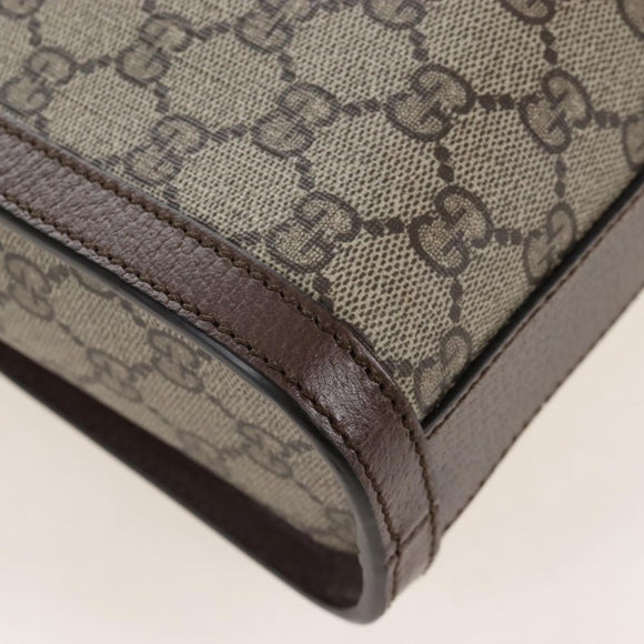 GUCCI GG Supreme BNF Collaboration Bag PVC 2way Beige Gold 703793 Auth 209482SAM