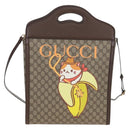 GUCCI GG Supreme BNF Collaboration Bag PVC 2way Beige Gold 703793 Auth 209482SAM-2