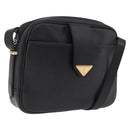 Saint Laurent Shoulder Bag Leather Black Gold Auth 209483A-1