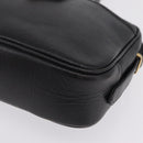 Saint Laurent Shoulder Bag Leather Black Gold Auth 209483A-14