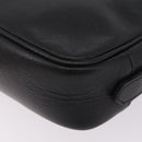 Saint Laurent Shoulder Bag Leather Black Gold Auth 209483A-16