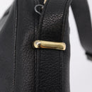 Saint Laurent Shoulder Bag Leather Black Gold Auth 209483A-17