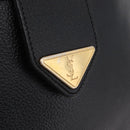 Saint Laurent Shoulder Bag Leather Black Gold Auth 209483A-19