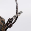 FENDI Zucca Canvas Mamma Baguette Shoulder Bag Brown Black 26424 Auth 209484V-14