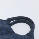 PRADA Canapa Hand Bag Denim 2way Blue Gold Auth 209488V-8