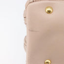 Miu Miu Matelasse Hand Bag Leather 2way Pink Silver Auth 209494-15