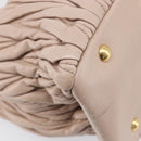 Miu Miu Matelasse Hand Bag Leather 2way Pink Silver Auth 209494-17