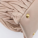 Miu Miu Matelasse Hand Bag Leather 2way Pink Silver Auth 209494-19