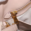 Miu Miu Matelasse Hand Bag Leather 2way Pink Silver Auth 209494-30