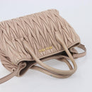 Miu Miu Matelasse Hand Bag Leather 2way Pink Silver Auth 209494-7