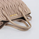 Miu Miu Matelasse Hand Bag Leather 2way Pink Silver Auth 209494-8