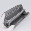CHANEL Long Wallet Leather Silver CC Auth 209498V-16
