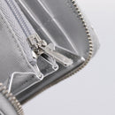 CHANEL Long Wallet Leather Silver CC Auth 209498V-20