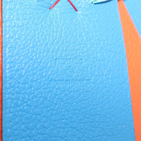 HERMES Petit Ash Bag Charm Leather Multicolor Auth 209499M