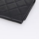 CHANEL Matelasse Wallet Leather Black Gold CC Auth 209500M-10