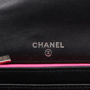 CHANEL Matelasse Wallet Leather Black Gold CC Auth 209500M-13