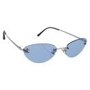 CHANEL Sunglasses metal Silver CC Auth 209501M-1