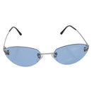 CHANEL Sunglasses metal Silver CC Auth 209501M-2