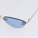 CHANEL Sunglasses metal Silver CC Auth 209501M-7