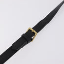 Saint Laurent Chain Shoulder Bag Leather Black Gold Auth 209503V-10