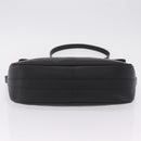 Saint Laurent Chain Shoulder Bag Leather Black Gold Auth 209503V-11