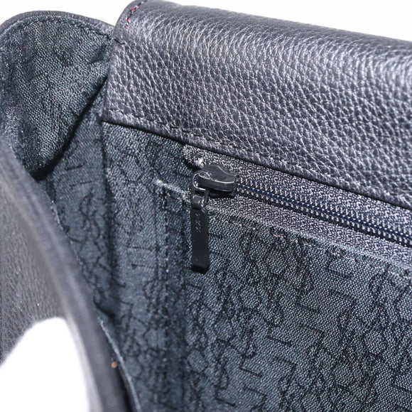 Saint Laurent Chain Shoulder Bag Leather Black Gold Auth 209503V