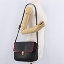 Saint Laurent Chain Shoulder Bag Leather Black Gold Auth 209503V-26