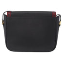 Saint Laurent Chain Shoulder Bag Leather Black Gold Auth 209503V-3