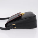 Saint Laurent Chain Shoulder Bag Leather Black Gold Auth 209503V-5