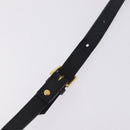 Saint Laurent Chain Shoulder Bag Leather Black Gold Auth 209503V-9