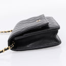 CHANEL Matelasse ChainShoulder Pouch Caviar Skin Black Gold CC Auth 209506SAM-5