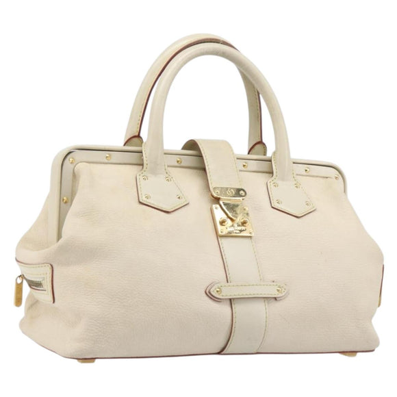 LOUIS VUITTON Suhari Angenu PM Hand Bag White M91811 LV Auth 209507A