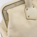 LOUIS VUITTON Suhari Angenu PM Hand Bag White M91811 LV Auth 209507A-24