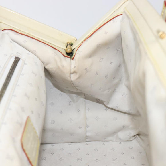 LOUIS VUITTON Suhari Angenu PM Hand Bag White M91811 LV Auth 209507A