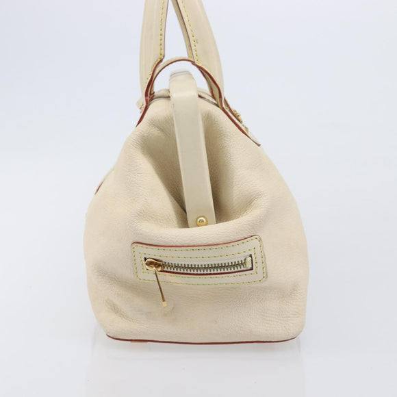 LOUIS VUITTON Suhari Angenu PM Hand Bag White M91811 LV Auth 209507A