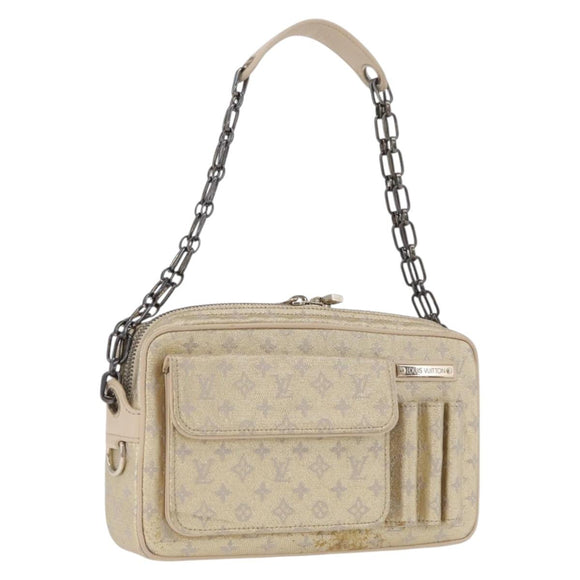 LOUIS VUITTON Monogram Shine McKenna Shoulder Bag Gold M92363 LV Auth 209508V