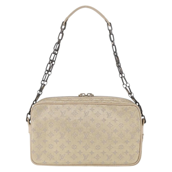 LOUIS VUITTON Monogram Shine McKenna Shoulder Bag Gold M92363 LV Auth 209508V