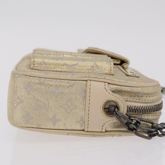 LOUIS VUITTON Monogram Shine McKenna Shoulder Bag Gold M92363 LV Auth 209508V