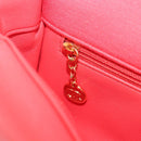 CHANEL Matelasse Chain Shoulder Bag Cotton Jersey Red Gold CC Auth 209509SAM-23