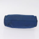 PRADA Shoulder Bag Nylon Blue Gold Auth 209511-11