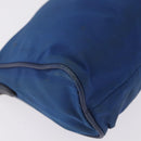 PRADA Shoulder Bag Nylon Blue Gold Auth 209511-14