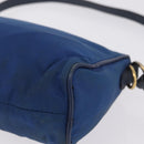 PRADA Shoulder Bag Nylon Blue Gold Auth 209511-15