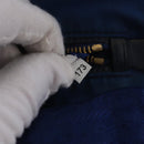 PRADA Shoulder Bag Nylon Blue Gold Auth 209511-26