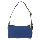 PRADA Shoulder Bag Nylon Blue Gold Auth 209511-3