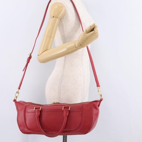 LOUIS VUITTON Epi Danura MM Hand Bag 2way Red LV Auth 209514A